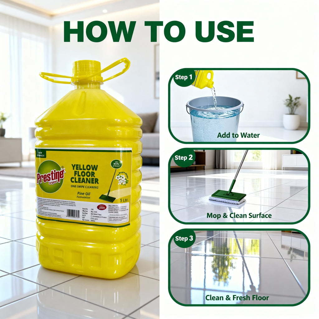 Yellow Floor Cleaner for Germ Protection 5 Ltr
