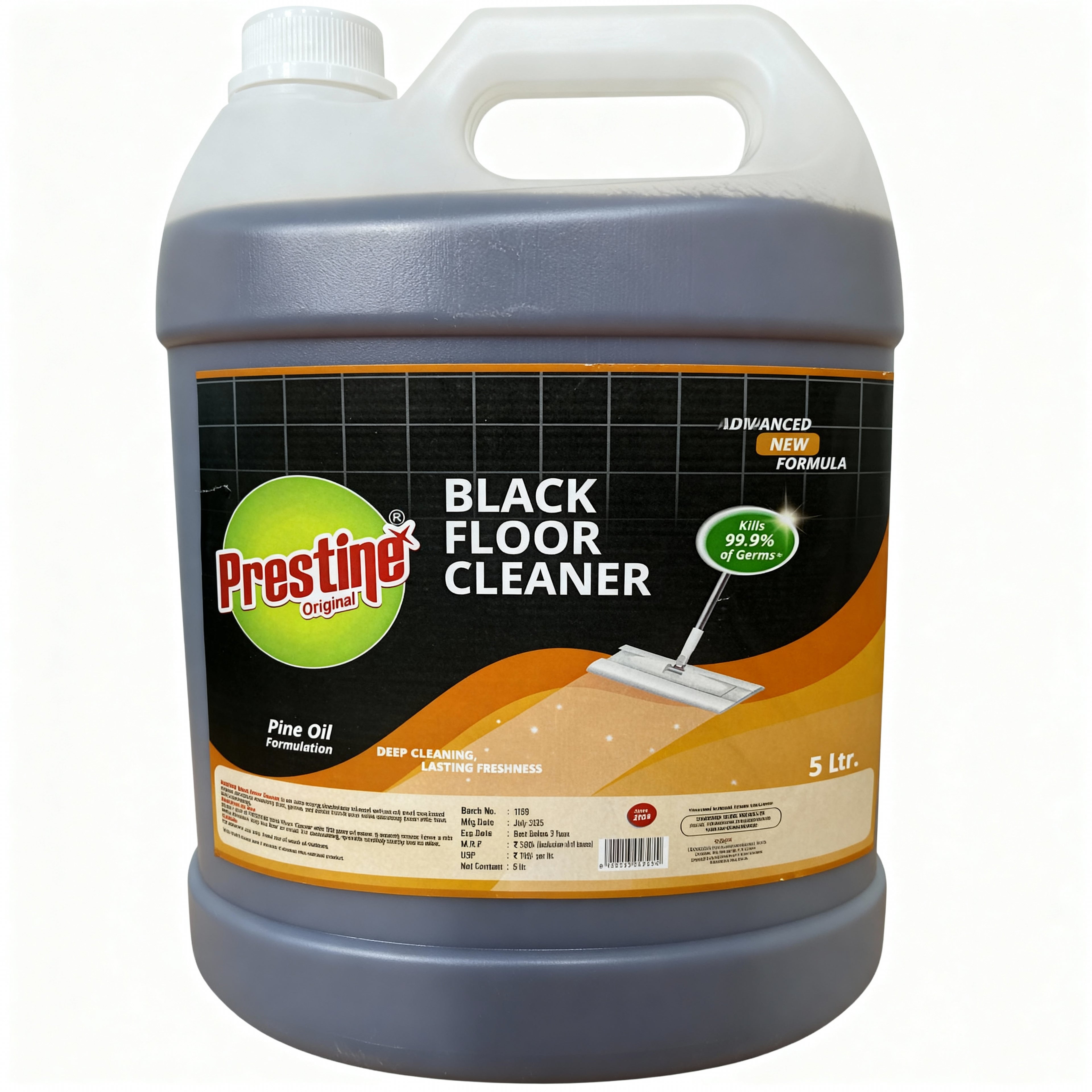 Black Floor Cleaner HD for Germ Protection 5 Ltr