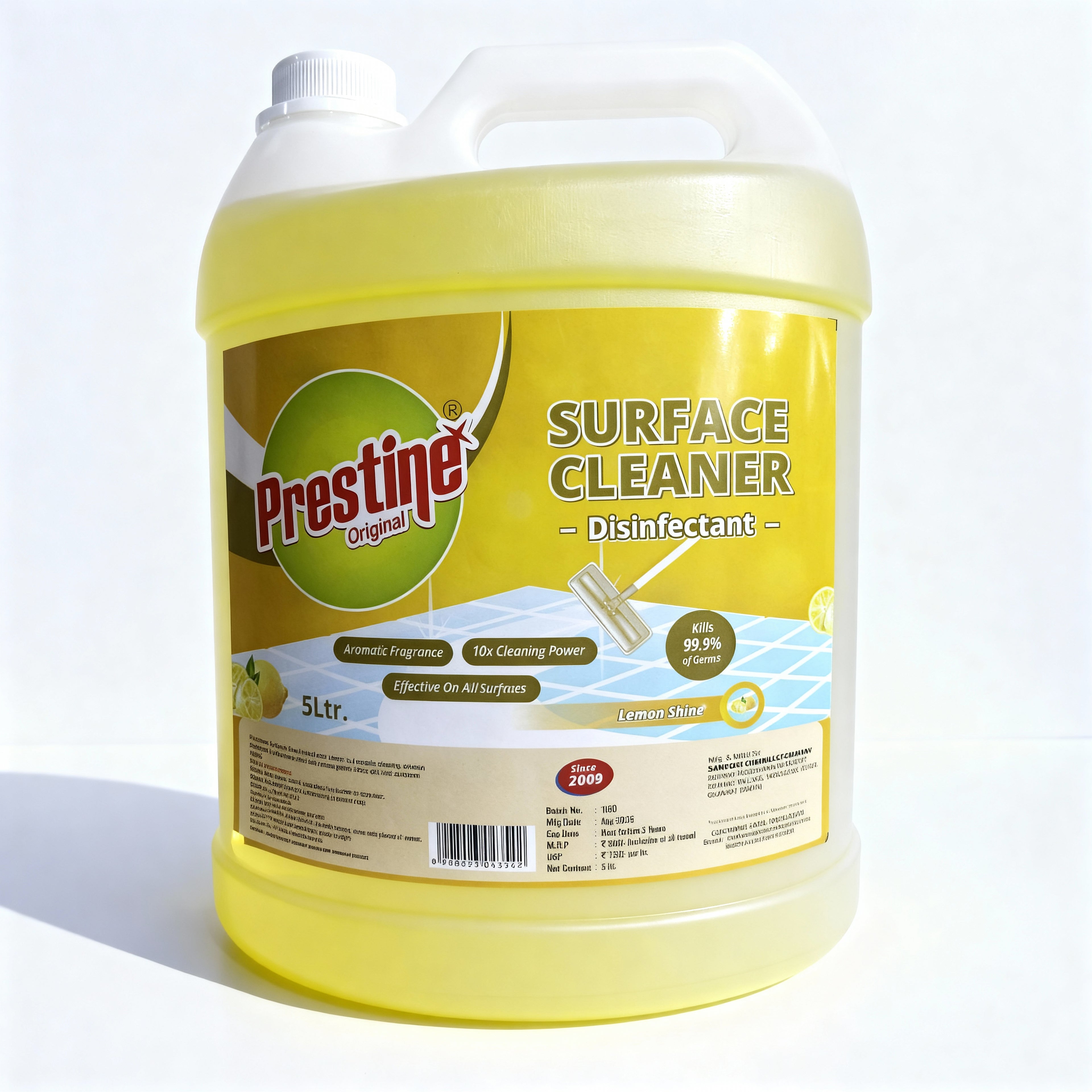 Lemon Surface Cleaner for Germ Protection 5 Ltr
