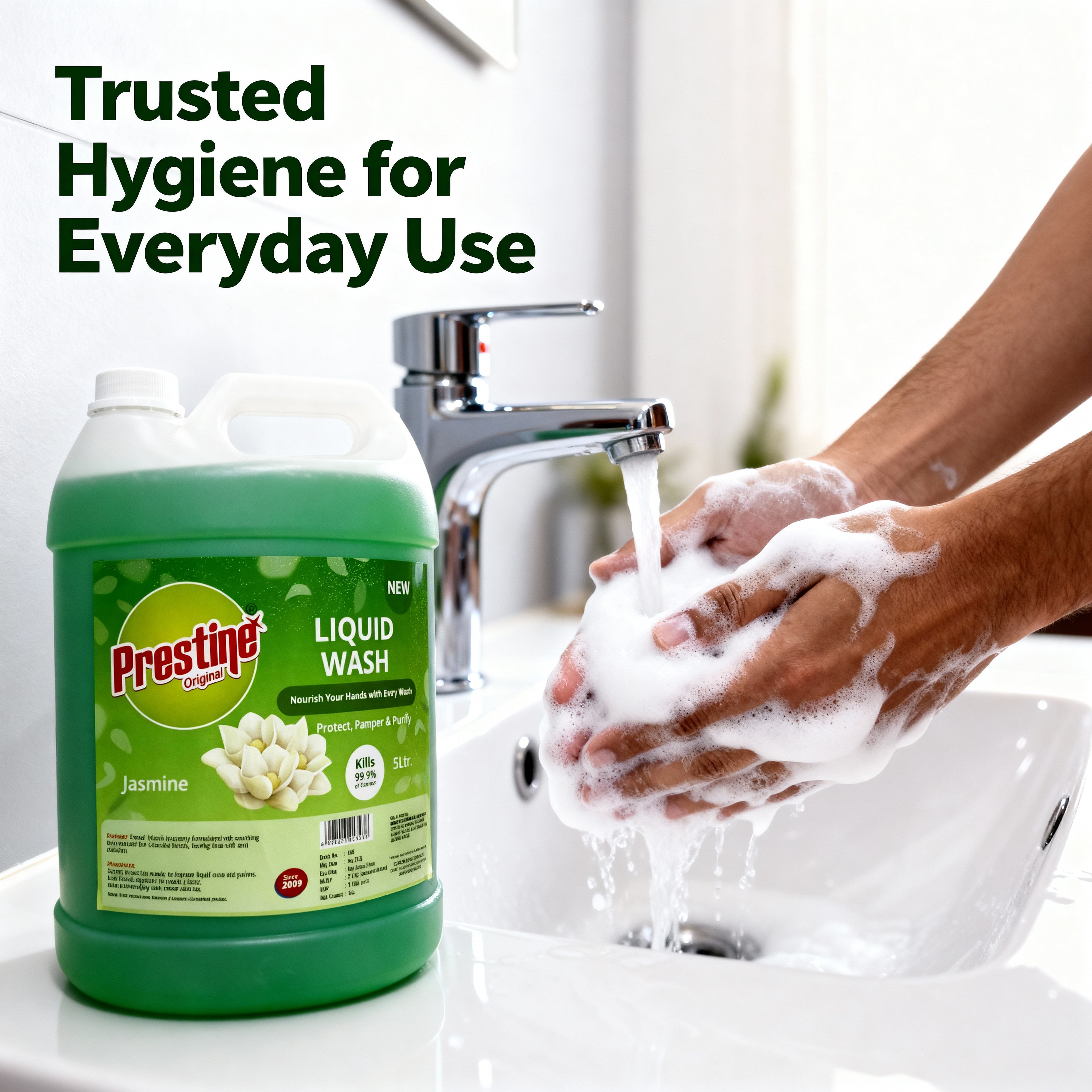 Green Liquid Wash for Germ Protection 5 Ltr