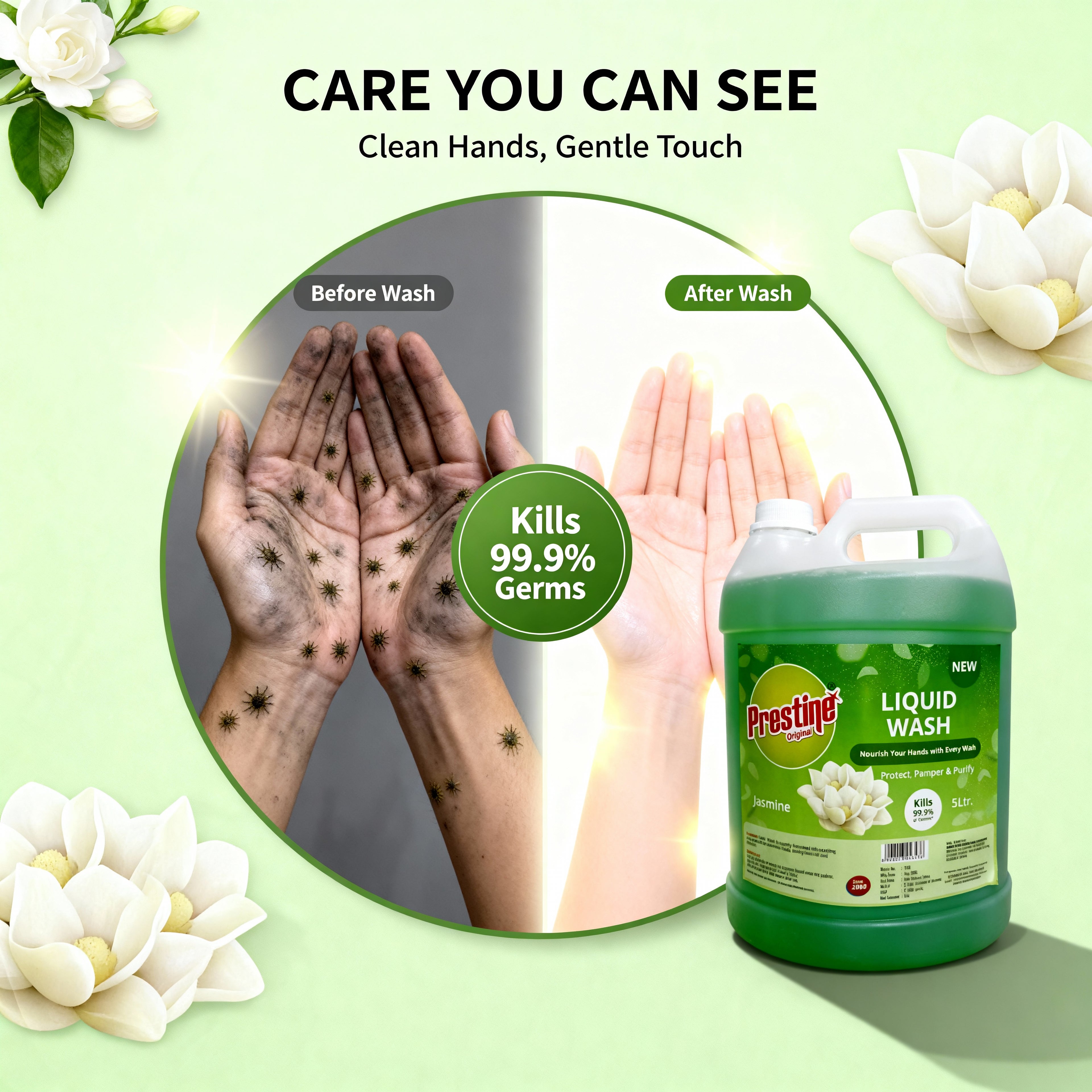 Green Liquid Wash for Germ Protection 5 Ltr