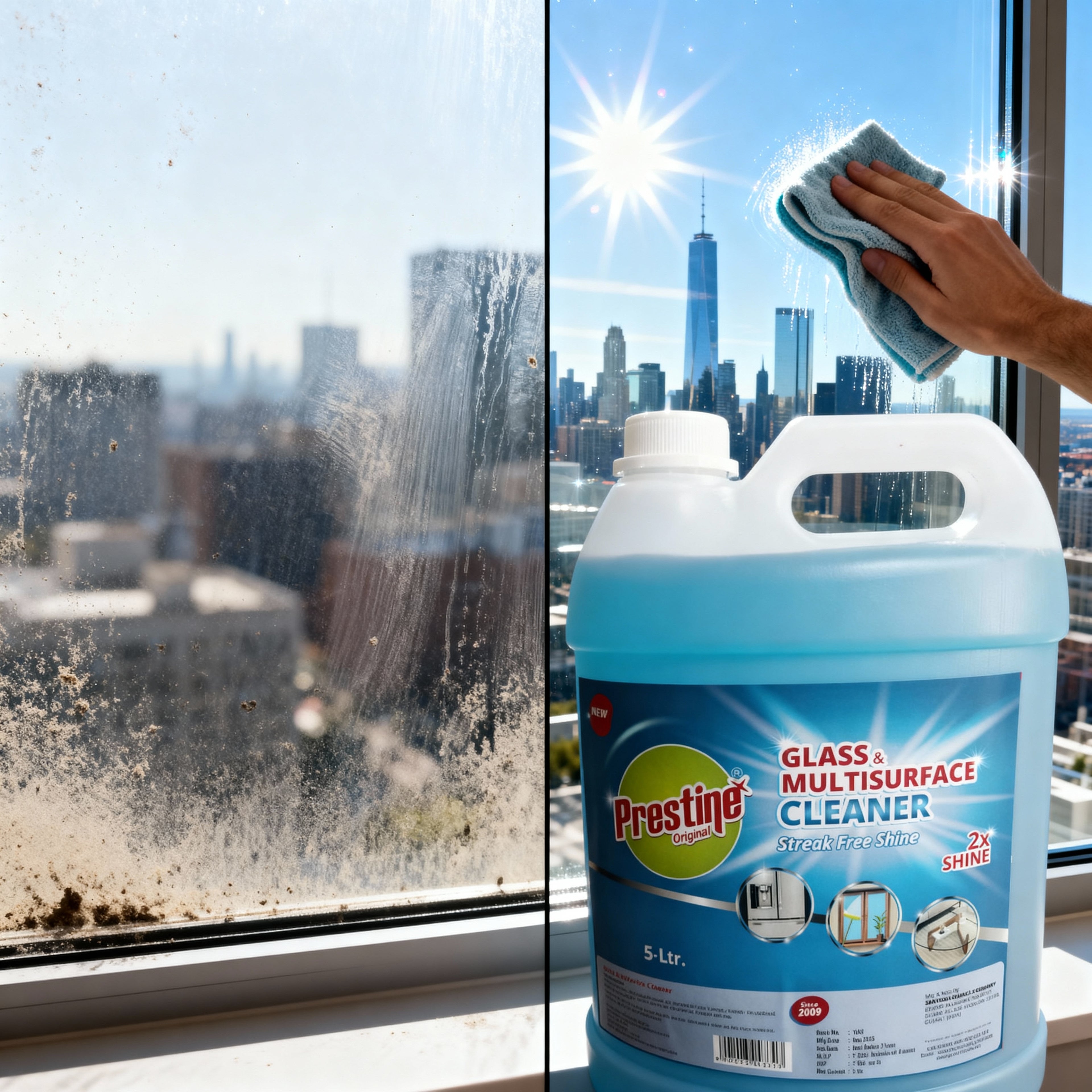 Glass Cleaner HD for Germ Protection 5 Ltr